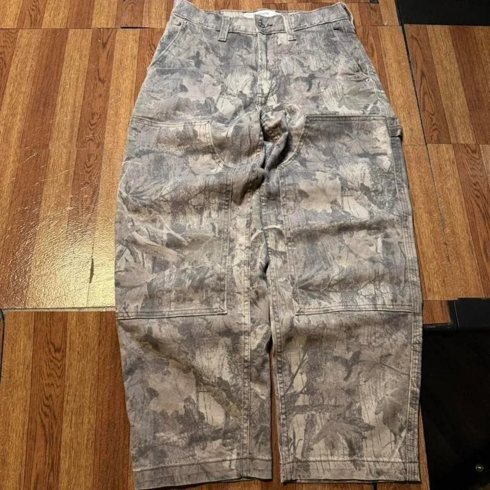 Hollister Camo Workwear Double Knee Baggy Carpenter Pants 28x28 - Picture 1 of 6